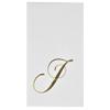 Gift Boutique - 100 Gold Monogram Guest Napkins Letter J Disposable Paper Pack Elegant Metallic Golden Foil Dinner, Napkin for Powder Room, Wedding, Birthday Party, Baby Shower Decorative Towels view 1