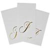 Gift Boutique - 100 Gold Monogram Guest Napkins Letter J Disposable Paper Pack Elegant Metallic Golden Foil Dinner, Napkin for Powder Room, Wedding, Birthday Party, Baby Shower Decorative Towels view 4