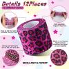 12 Pieces 2 Inch Self Adhesive Bandage Vet Non Woven Elastic Cohesive Bandage Tattoo Supplies Grip Tape Athletic Tape Gauze Wrap for Sports, Wrist, Ankle and Pet Wrap (Animal and Camouflage) view 3