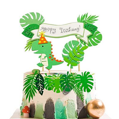 Baby Dinosaur Birthday Decoration Dinosaur Cupcake Toppers for Kids Birthday Baby Shower Party Boys Kids Dino Theme Party Decorations Supplies