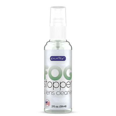 Purity Fog Stopper and Lens Cleaner Spray - Anti Fog Spray for Glasses & Non-AR Coated Lenses - Fog Blocker and Anti-Static Lens Cleaning Spray for Glasses, Eyewear, Goggles and Masks - 2oz