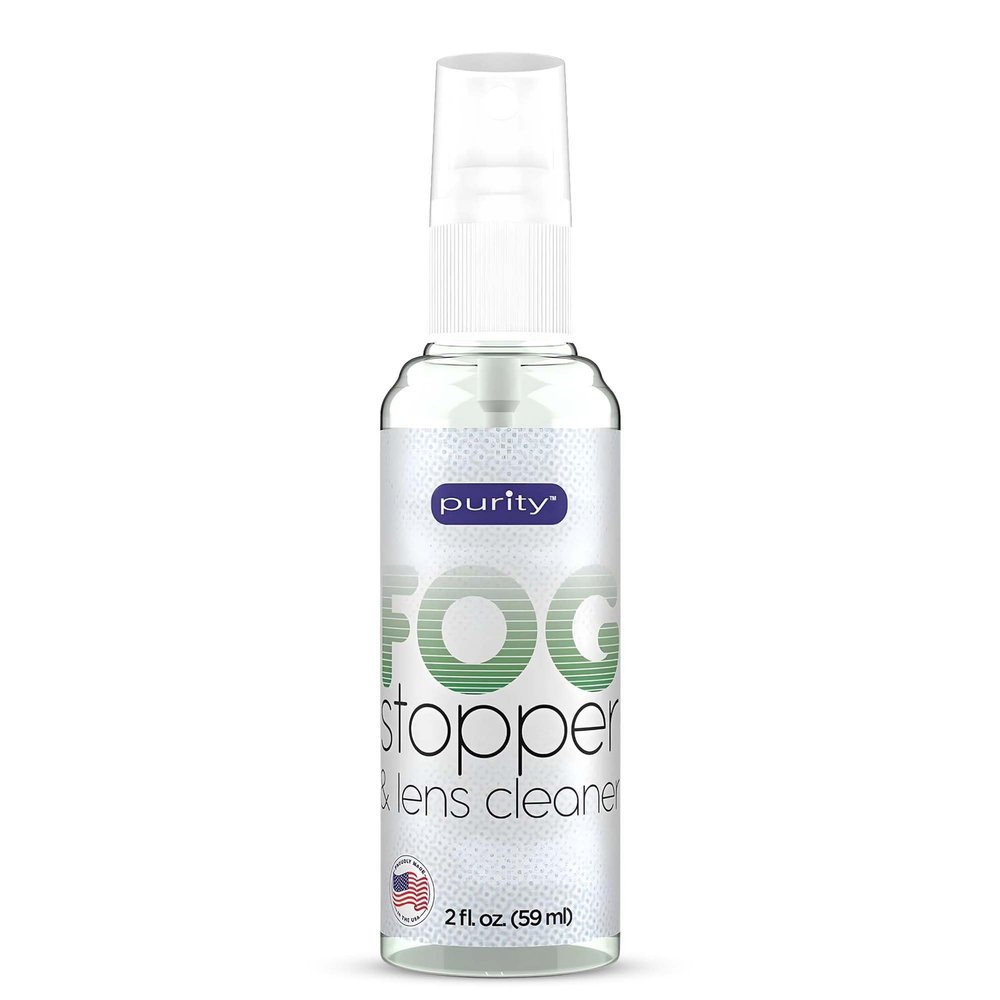Purity Fog Stopper and Lens Cleaner Spray - Anti Fog Spray for Glasses & Non-AR Coated Lenses - Fog Blocker and Anti-Static Lens Cleaning Spray for Glasses, Eyewear, Goggles and Masks - 2oz