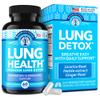 Lung Support Supplement - Natural Capsules for Lung Cleanse and Detox - Made in USA - Respiratory System; Mucus Clear - Vegan Supplement for Lung Detox; Respiratory Support - 60 Capsules view 1