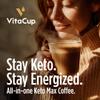 VitaCup Keto Max Dark Roast Coffee Pods, Ketosis & Energy, Butter, MCT Oil, Turmeric, B Vitamins, D3, All-In-One Keto Recyclable Single Serve Pod Compatible w/Keurig K-Cup Brewers,18 Ct view 2