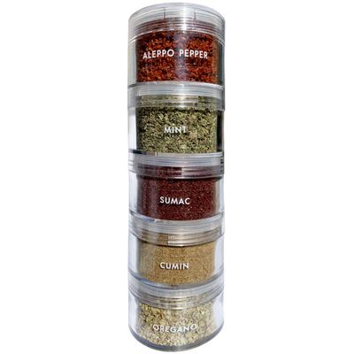 Spicylux Arabian Mix| Aleppo Pepper, Dried Mint, Sumac, Cumin, Oregano | Savory Herbs, Spices & Seasonings (Set of 5)  Packed in U.S.A.