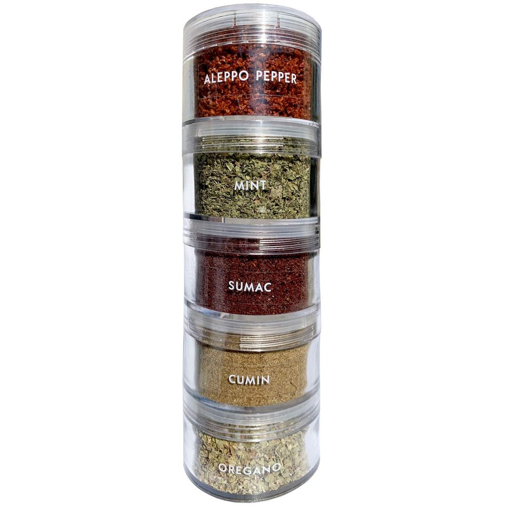 Spicylux Arabian Mix| Aleppo Pepper, Dried Mint, Sumac, Cumin, Oregano | Savory Herbs, Spices & Seasonings (Set of 5)  Packed in U.S.A.