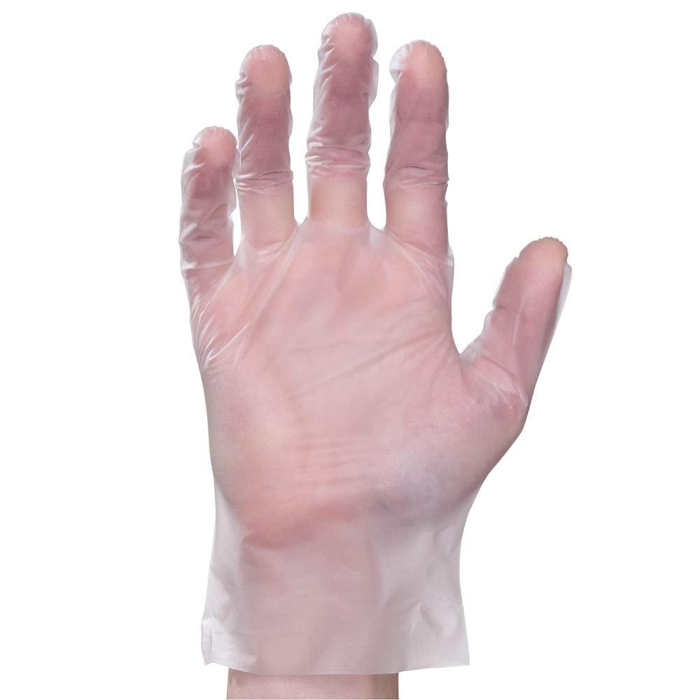1000ct Non Medical Stretch Poly (PE) Gloves 5 Boxes of 200 Gloves (Small)