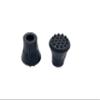 1/2" Extra Grip Black Rubber Replacement Cane Tips - 2 Pack view 1