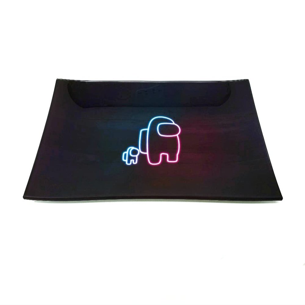 E.G.G. Shatter Resistant Glass Tray: Decorative/Collectable High Resolution Great Gift (Among Us)