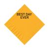 100 2-Ply Cocktail Personalized Napkins with BEST DAY EVER Logo view 1