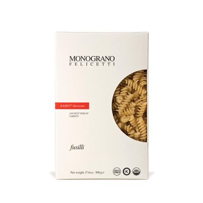 Monograno Felicetti Kamut Fusilli Pasta Italian Organic Non-GMO 17.6oz (500g) 8 Pack