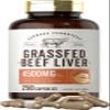 Carlyle Grass Fed Beef Liver Capsules | 4500mg | 250 Count | Desiccated Supplement | Non-GMO, Gluten Free | by Herbage Farmstead view 1