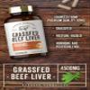 Carlyle Grass Fed Beef Liver Capsules | 4500mg | 250 Count | Desiccated Supplement | Non-GMO, Gluten Free | by Herbage Farmstead view 4
