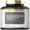 Carlyle Magnesium Taurate 1500mg | 250 Caplets | Chelated and Buffered | Vegetarian, Non-GMO, Gluten Free Supplement view 1