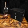 69Bourbons Cigar Humidor - Cigar Box for 150 Cigars with Hygrometer & Divider, Dark Madagascan Ebony Wood Exterior, Locking Box, Removable Humidifier, Tray, Dividers, Piano Hinges view 1