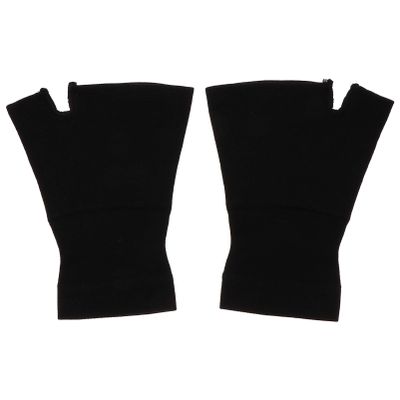 1 Pair Copper Compression Gloves Hand Support Gloves Mitten Wrist and Thumb Support for Women Men Carpal Tunnel Black S