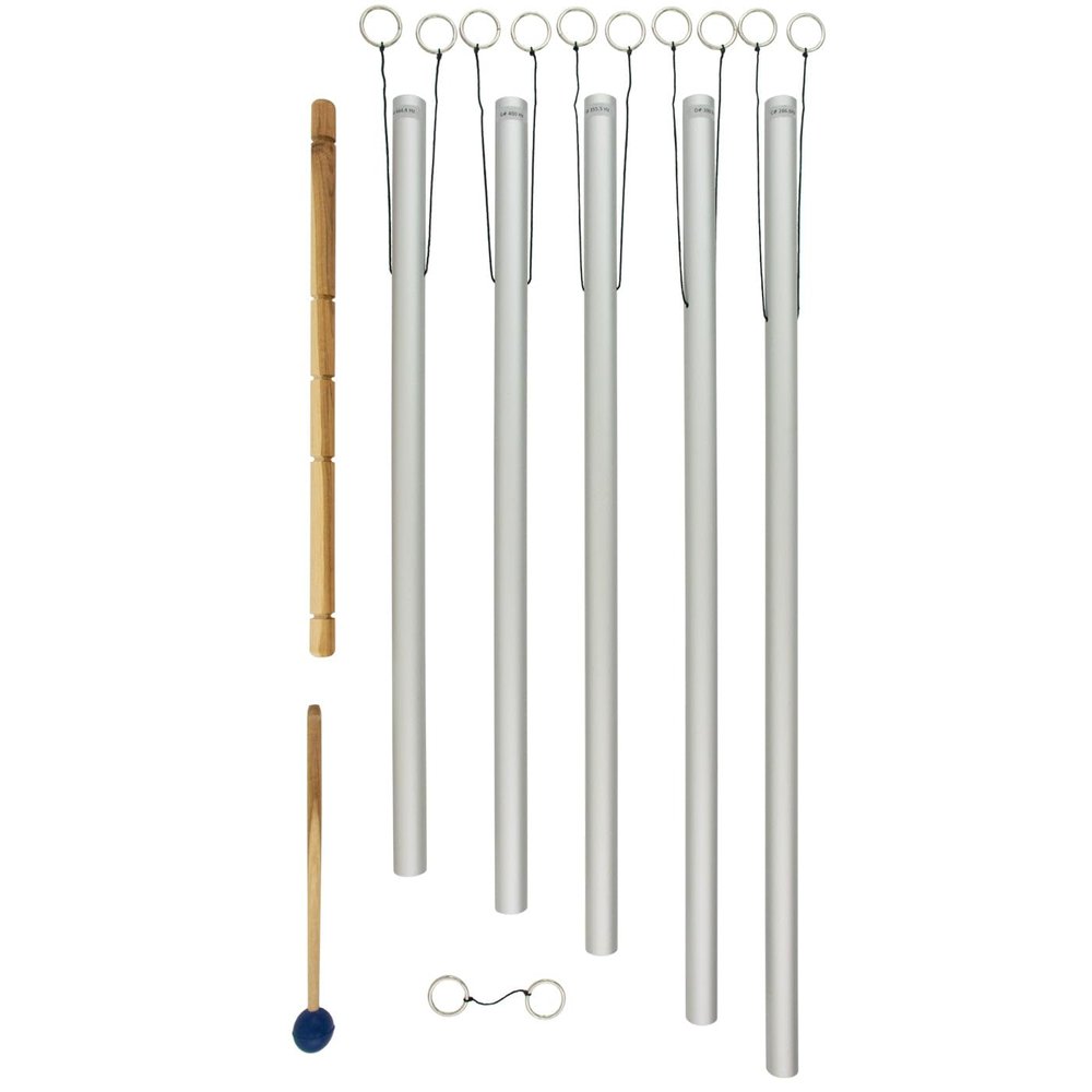 Set of 5 Sharps - Tuned Healing Chimes - Includes 5 Chimes, Hanger, & Mallet/Tuned to Correspond to The 5 Sharps