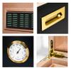 69Bourbons Exotic Cigar Humidor - Large Ebony Wood Storage Box with Spanish Cedar Wood Interior, Accessory Drawer, Exterior Hygrometer - Airtight Humidity, Removable Dividers - Cabinet for 150 Cigars view 3