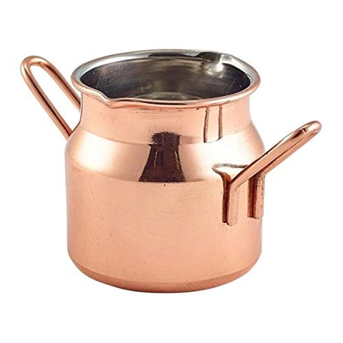 Genware Mini Copper Milk Churn 2.5oz / 70ml - Pack of 12