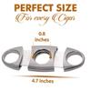 69Bourbons Cigar Cutter Stainless Steel Guillotine Double Cut, Portable Smooth Cigar Clipper with 1 Inch Diameter Hole Suitable for Most Cigars - Perfect for Groomsmen & Smokers, Gift for Dad view 2