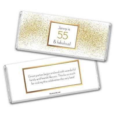 25ct Birthday Personalized Wrappers for Candy Bars (25 Pack)