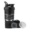BlenderBottle Shaker Bottle with Pill Organizer and Storage for Protein Powder, Classic V2 ProStak System, 22-Ounce, Midnight Black view 1