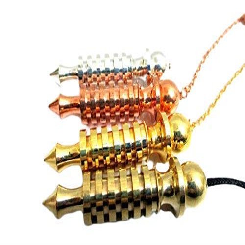 Jet Authentic 6 isis Metal Pendulum Set Healing Dowsing Metaphysical Spiritual Answers Queries Stress Relief Pain Relief Divination Speech Therapy (6 isis Metal Pendulum Set)