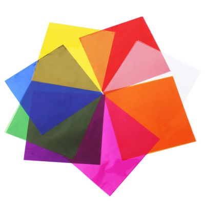 Colored Cellophane Sheets,6x8 Inches Cello Sheets Colored Plastic Cellophane Wrap for Candy, DIY Arts Crafts Decoration and More,120 Pcs