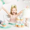 Donoter 48 Pieces Silver Glitter Princess Crown Cupcake Toppers Picks for Birthday Baby Shower Party Cake Decorations view 4
