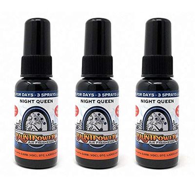 BluntPower (Night Queen, 3 Pack) Concentrated Air Freshener - Premium Oil Based Air Freshener Spray For Home and Car - Long-Lasting Bathroom Spray, Car Freshener, & Odor Eliminator Spray