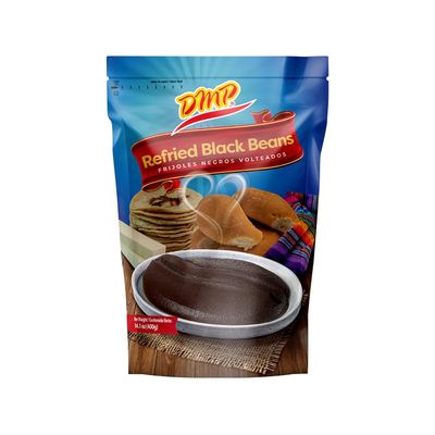De Mi Pais Refried Black Beans 14oz / Frijoles Negros Volteados 14oz (24)