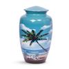 HLC URNS  Beach Blue Cremation Urn for Human Ashes - Adult Funeral Urn Handcrafted - Affordable Urn for Ashes (Adult (200 lbs)  10.5 x 6 , Cremation Urn) view 1