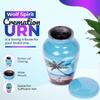 HLC URNS  Beach Blue Cremation Urn for Human Ashes - Adult Funeral Urn Handcrafted - Affordable Urn for Ashes (Adult (200 lbs)  10.5 x 6 , Cremation Urn) view 2