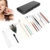 23 Pcs Ear Wax Removal Kit, Lighted Ear Pick Double Ended Ear Scoop Spoon Tweezer Stainless Steel Ear Wax Removal Tools with Storage Box(Black) view 2