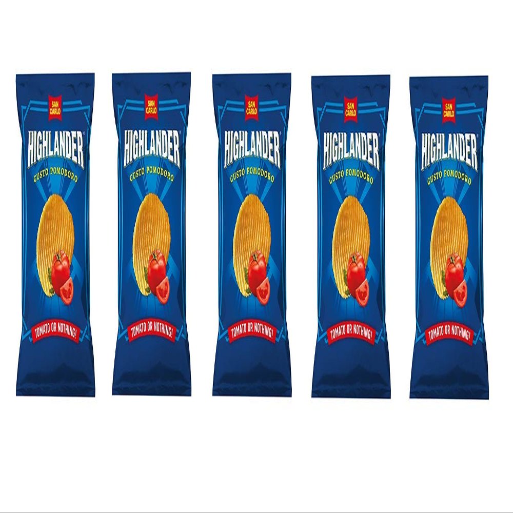 5X San Carlo Highlander Tomato or Nothing Patatine Tomato Chips Crisps 50g