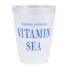 Santa Barbara Design Studio Party Cups 8-Count Reusable BPA-Free Plastic Frost Cups, 16-Ounce, Warning Contains Vitamin Sea view 1