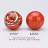 1.97'' Chinese Baoding Balls Hand Exercise Massage Balls with Box Red Rose Pattern Balls with Chimes Parents Gift TQZDBS71 view 2