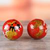 1.97'' Baoding Balls Hand Exercise Stress Balls with Chimes Dragon&Phoenix Pattern Red Balls with Box Parents Gift TQZDBS74 view 4