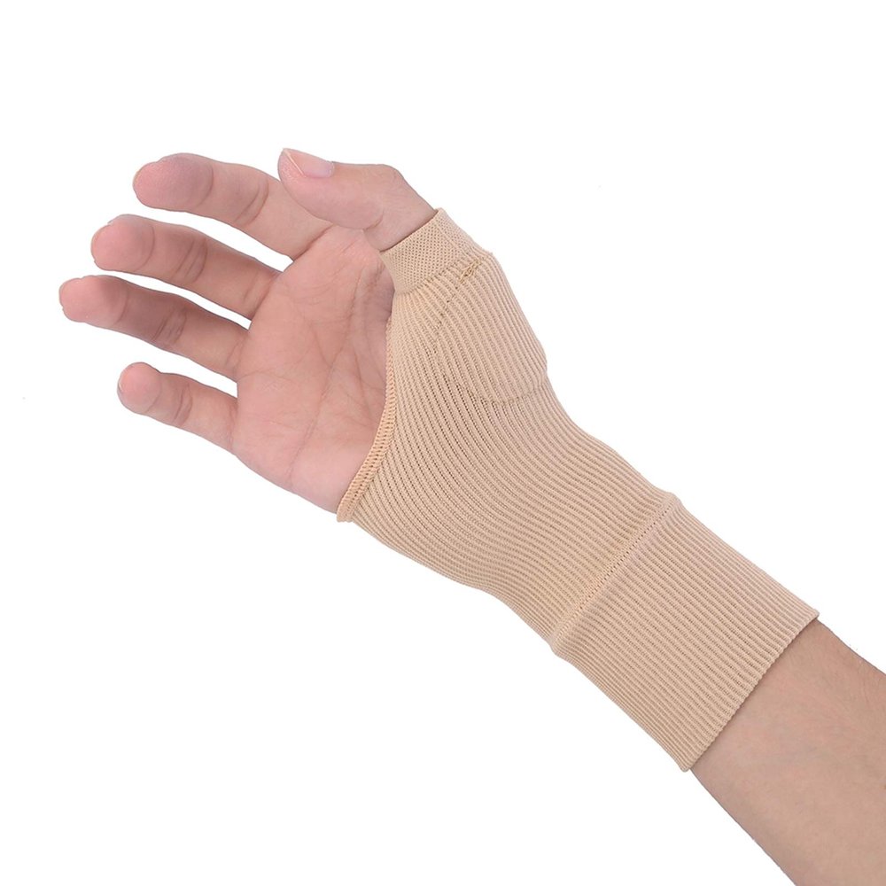 1Pair Thumb Hand Wrist Support Compression Gloves with Silicon Gel Pad, Ideal for Arthritis Joint Pain Tendonitis Sprains Hand Instability Sports