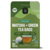 FGO Organic Japanese Matcha + Green Tea, 100 Count, Eco-Conscious Tea Bags, Resealable Bag, Packaging May Vary (Pack of 1) view 1