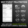 PURIS Organic Pea Protein Powder  USDA Organic Vegan Protein | 27g Plant Protein Per Serving | Non-GMO Gluten-Free Soy-Free | Clean Label | Smooth Taste | Ideal for Shakes, Smoothies, Baking | 2 lb view 3