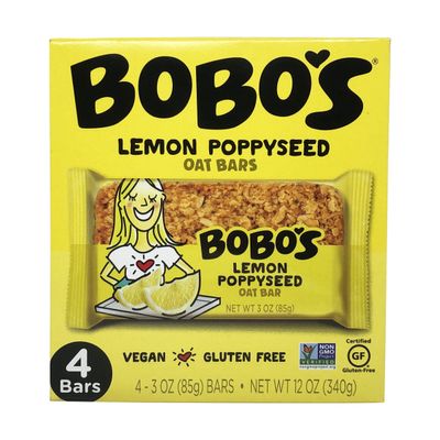 Bobo's Oat Bars Lemon Poppyseed Oat Bar 4 Count, 3 OZ
