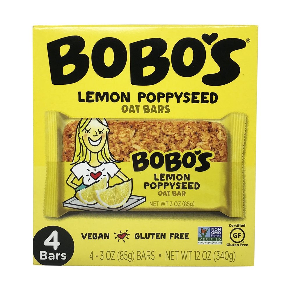 Bobo's Oat Bars Lemon Poppyseed Oat Bar 4 Count, 3 OZ
