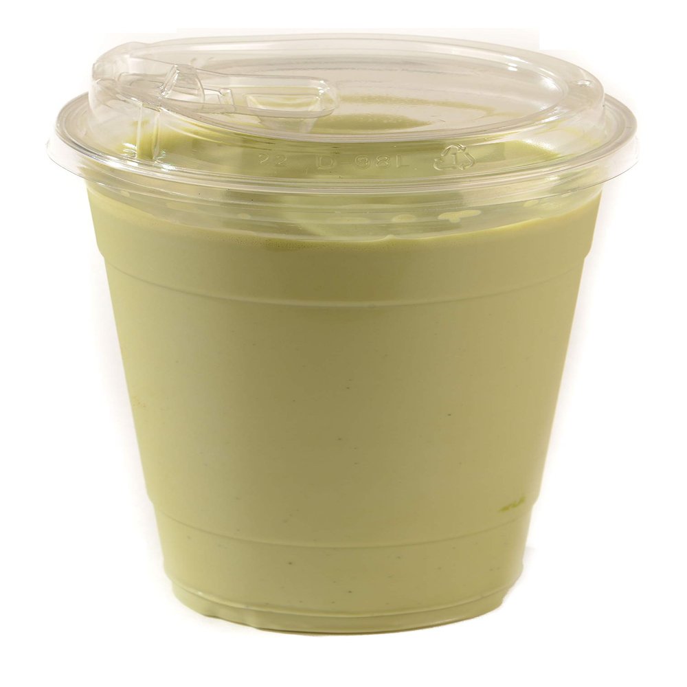 EcoQuality 100 PACK 20 oz Clear Plastic Disposable Pet Cups with Sip Through Lids - Ideal for Parfait, Juice, Soda, Party Cups