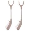 2pcs Clip and reaching tool grabber reacher tool garbage picker stick trash picker tool grabber reaching tool up grabber handle stainless steel Folding elderly view 1