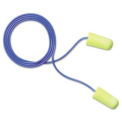 E-A-Rsoft Yellow Neons Soft Foam Ear Plugs Corded Regular Size