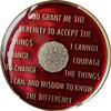 11 Month AA Medallion Metallic Mandarin Red Tri-Plate Sobriety Chip view 4