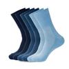 1SOCK2SOCK 6 Pack Diabetic Crew Socks, Therapeutic, Non-Binding Circulatory Silky Soft Cushioned Socks (Blue, Large) view 1