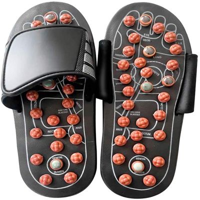 LONG-M Acupuncture Foot Massage Sandals Health Shoe Reflexology Magnetic Sandals Acupuncture Healthy,40/41