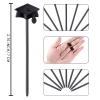 100 Pieces Plastic Graduation Picks 2026 Graduation Cap Cupcake Toppers Food Toothpick Toppers Appetizer Picks for Party Cocktails Appetizers Fruits Dessert view 3